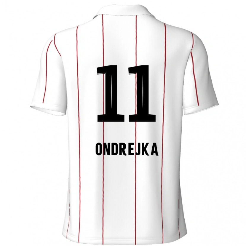 Danxen Męski Jacob Ondrejka #11 Biały Czarny Wyjazdowa Koszulka 2024/25 Koszulki Klubowe