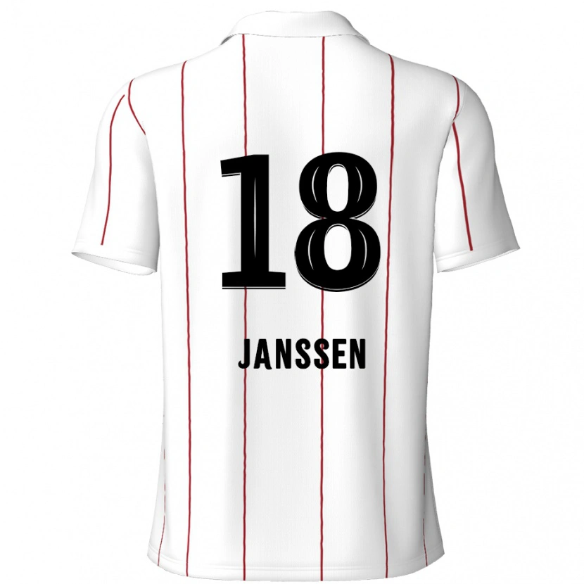 Danxen Męski Vincent Janssen #18 Biały Czarny Wyjazdowa Koszulka 2024/25 Koszulki Klubowe