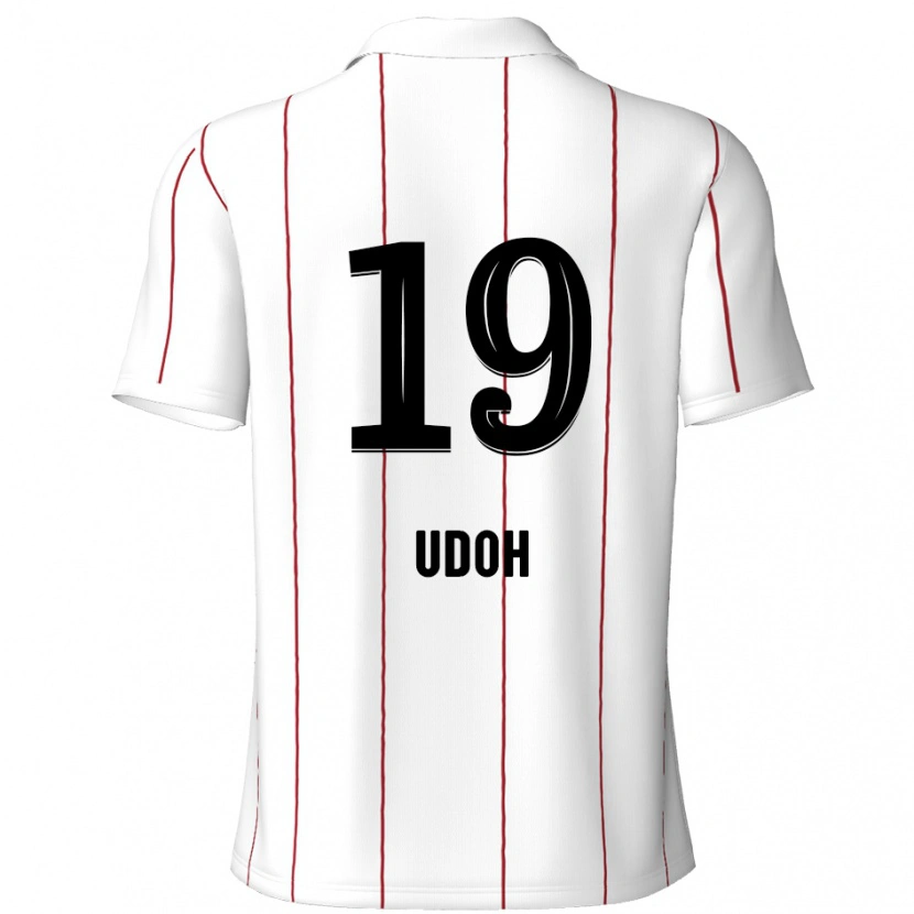 Danxen Męski Victor Udoh #19 Biały Czarny Wyjazdowa Koszulka 2024/25 Koszulki Klubowe