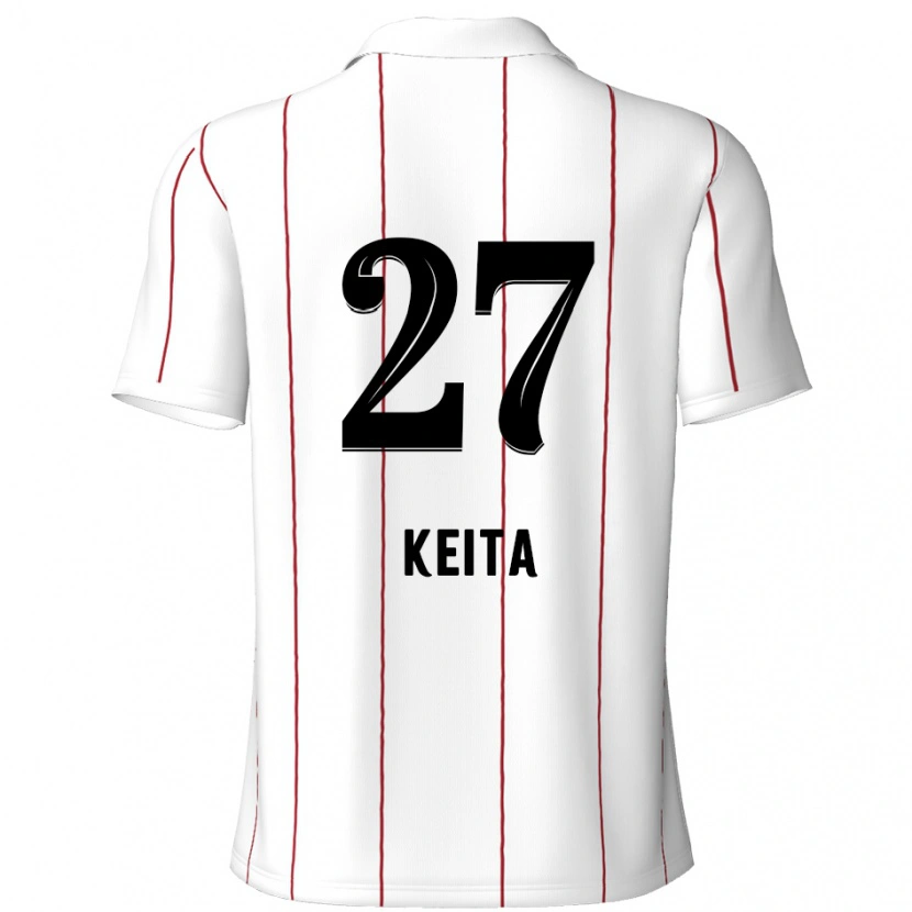 Danxen Męski Mandela Keita #27 Biały Czarny Wyjazdowa Koszulka 2024/25 Koszulki Klubowe