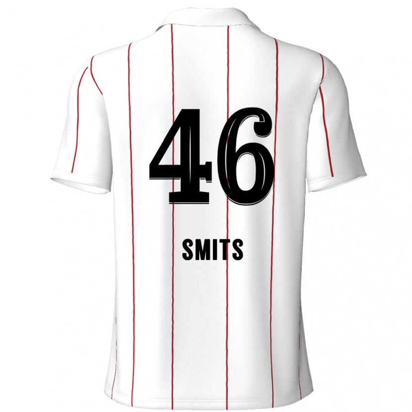 Danxen Męski Milan Smits #46 Biały Czarny Wyjazdowa Koszulka 2024/25 Koszulki Klubowe