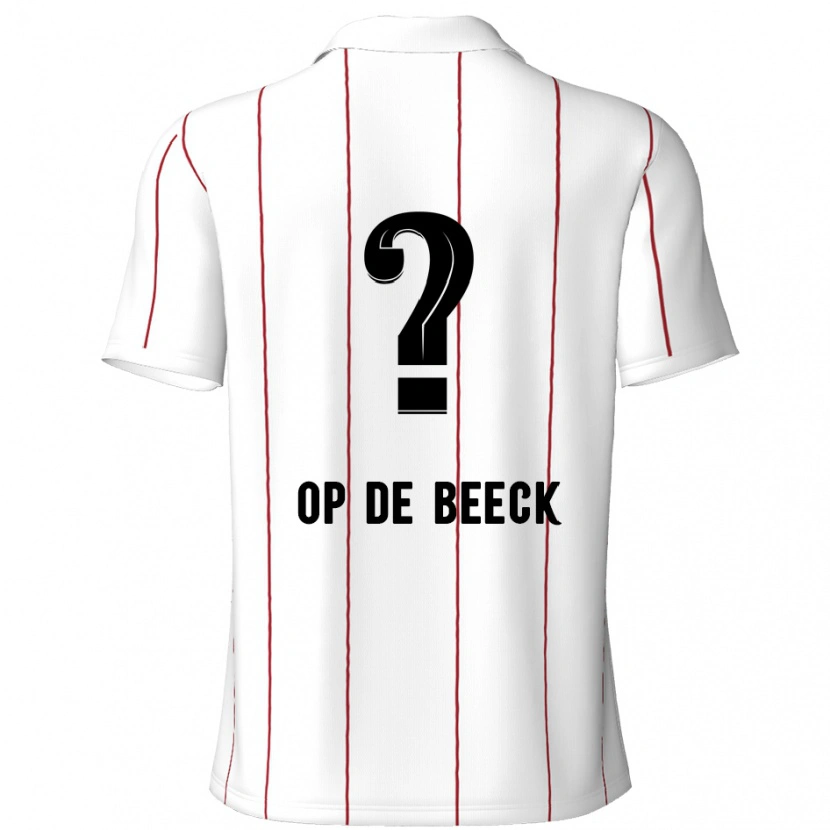 Danxen Męski Gregg Op De Beeck #0 Biały Czarny Wyjazdowa Koszulka 2024/25 Koszulki Klubowe