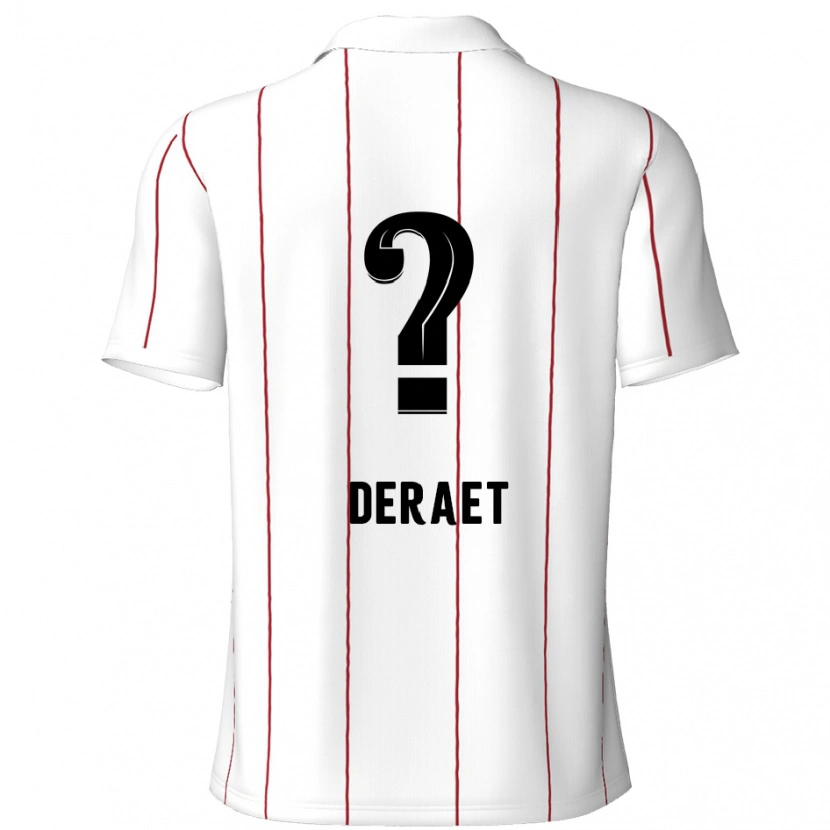 Danxen Męski Xavi Deraet #0 Biały Czarny Wyjazdowa Koszulka 2024/25 Koszulki Klubowe