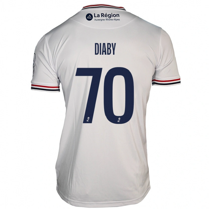 Danxen Męski Yadaly Diaby #70 Biały Wyjazdowa Koszulka 2024/25 Koszulki Klubowe