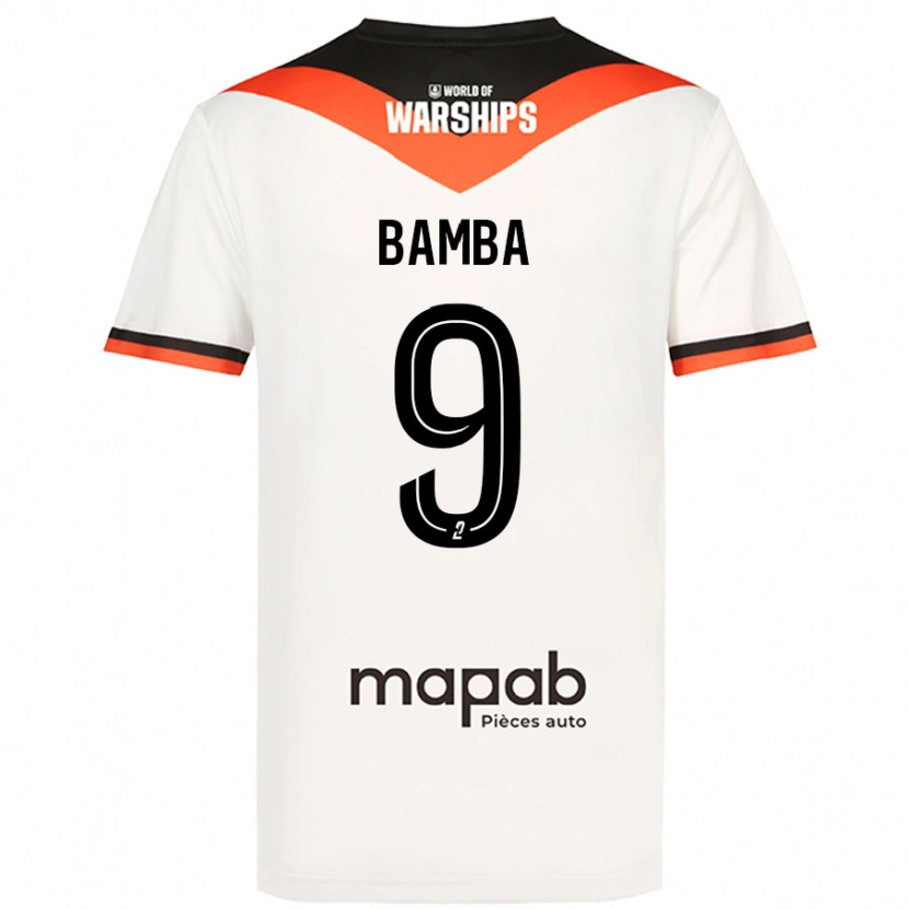 Danxen Męski Mohamed Bamba #9 Biały Wyjazdowa Koszulka 2024/25 Koszulki Klubowe