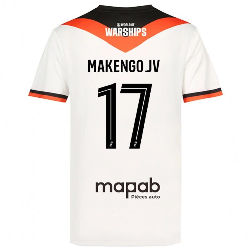 Danxen Męski Jean-Victor Makengo #17 Biały Wyjazdowa Koszulka 2024/25 Koszulki Klubowe