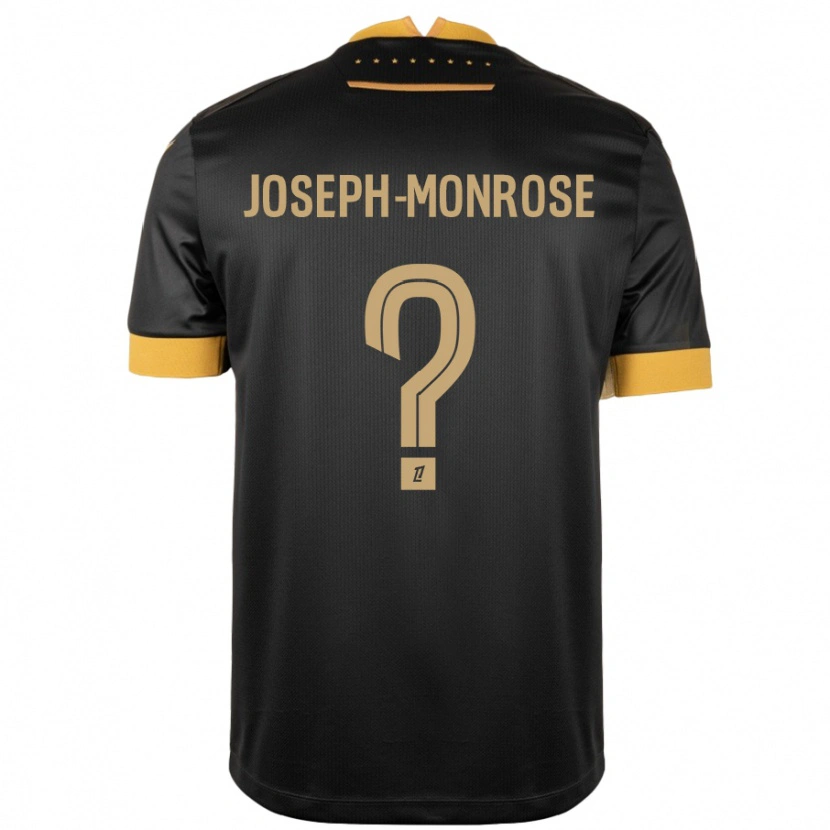 Danxen Męski Florian Joseph-Monrose #0 Czarny Brązowy Wyjazdowa Koszulka 2024/25 Koszulki Klubowe