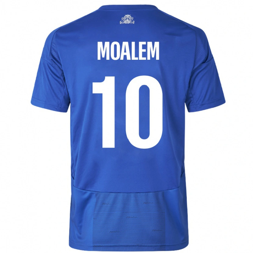 Danxen Męski Jonathan Moalem #10 Biały Niebieski Wyjazdowa Koszulka 2024/25 Koszulki Klubowe