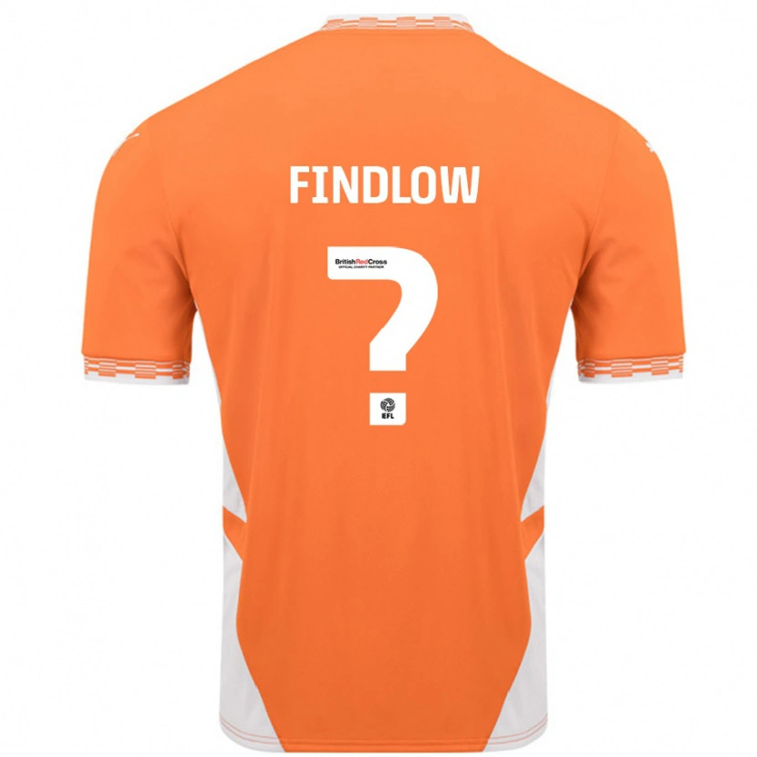 Danxen Kobiety Luke Findlow #0 Pomarańczowy Biały Domowa Koszulka 2024/25 Koszulki Klubowe