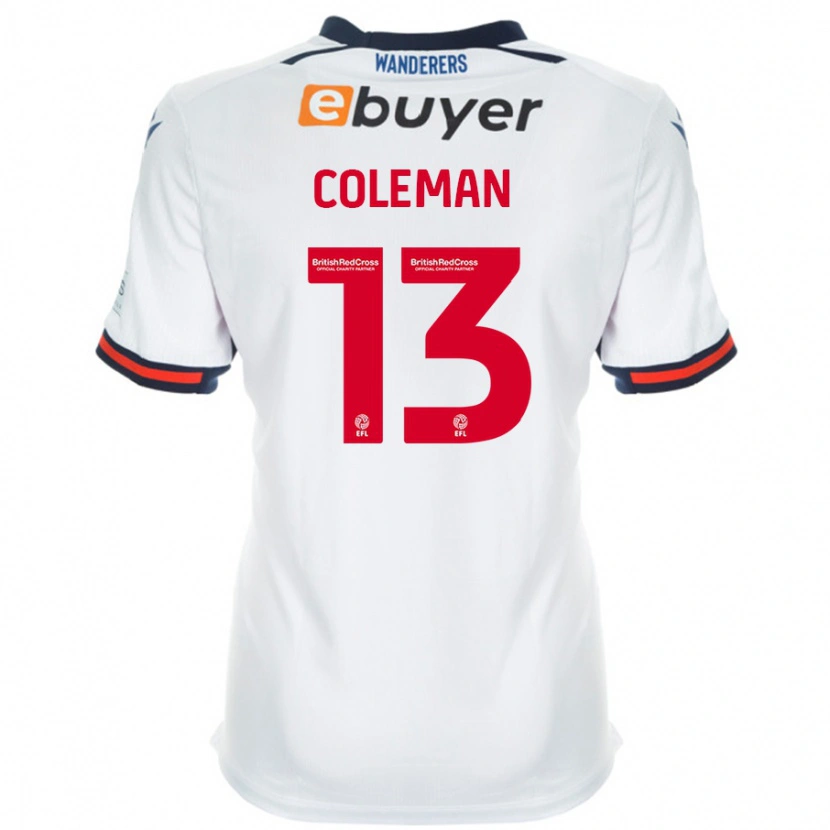 Danxen Kobiety Joel Coleman #13 Biały Domowa Koszulka 2024/25 Koszulki Klubowe