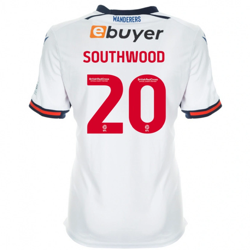 Danxen Kobiety Luke Southwood #20 Biały Domowa Koszulka 2024/25 Koszulki Klubowe