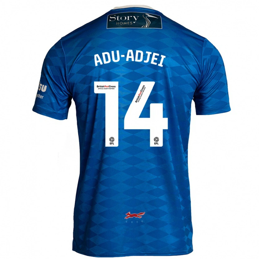 Danxen Kobiety Daniel Adu-Adjei #14 Niebieski Domowa Koszulka 2024/25 Koszulki Klubowe