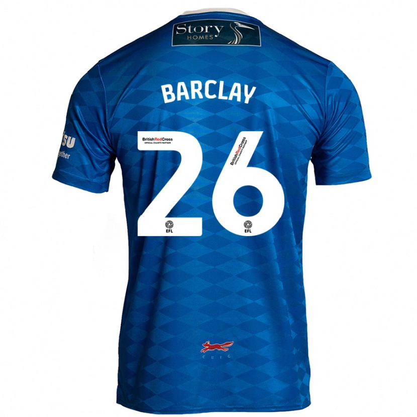 Danxen Kobiety Ben Barclay #26 Niebieski Domowa Koszulka 2024/25 Koszulki Klubowe