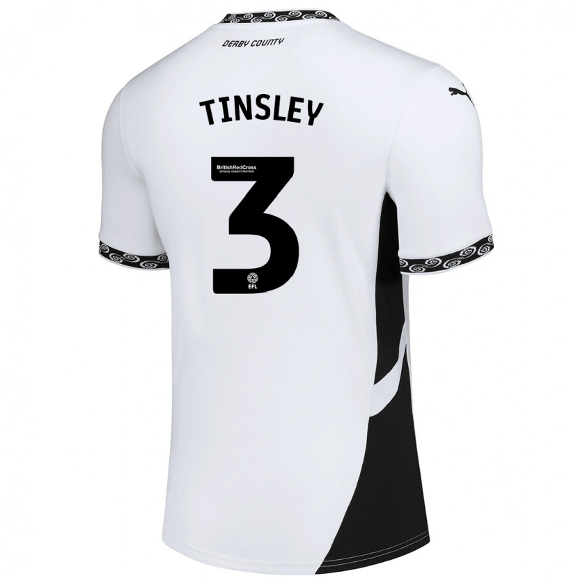 Danxen Kobiety Megan Tinsley #3 Biały Czarny Domowa Koszulka 2024/25 Koszulki Klubowe