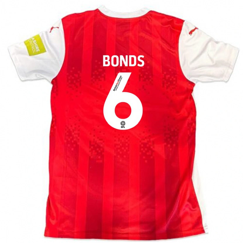 Danxen Kobiety Elliot Bonds #6 Czerwony Biały Domowa Koszulka 2024/25 Koszulki Klubowe