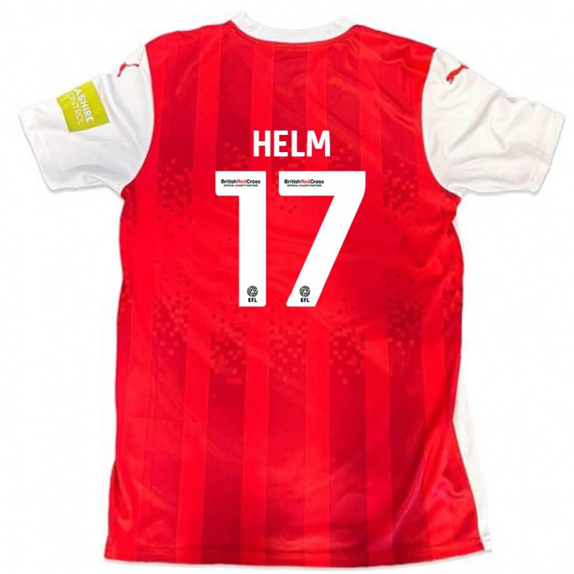Danxen Kobiety Mark Helm #17 Czerwony Biały Domowa Koszulka 2024/25 Koszulki Klubowe