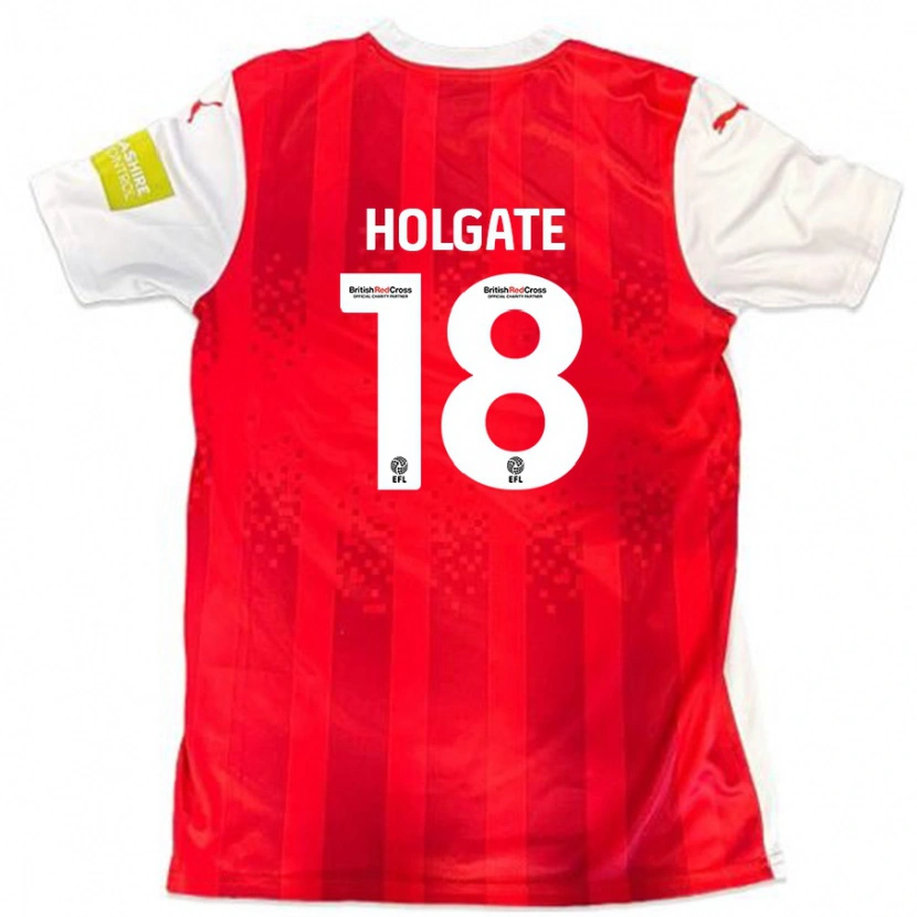 Danxen Kobiety Harrison Holgate #18 Czerwony Biały Domowa Koszulka 2024/25 Koszulki Klubowe