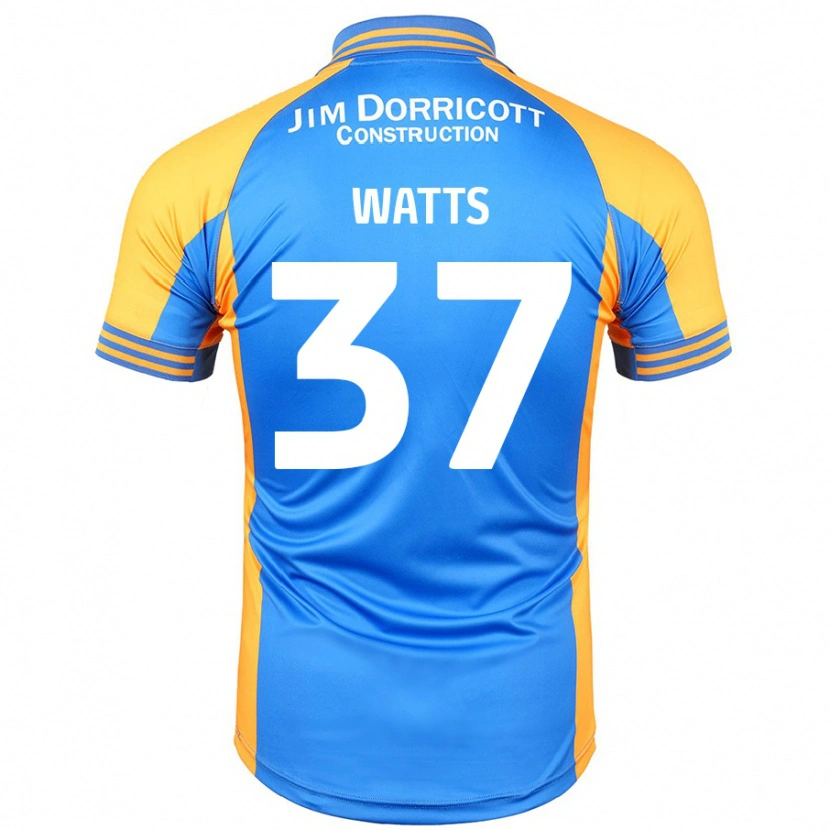 Danxen Kobiety Harvey Watts #37 Niebieski Bursztynowy Domowa Koszulka 2024/25 Koszulki Klubowe