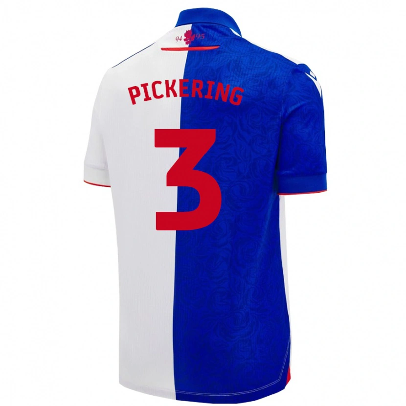 Danxen Kobiety Harry Pickering #3 Niebieski Biały Domowa Koszulka 2024/25 Koszulki Klubowe