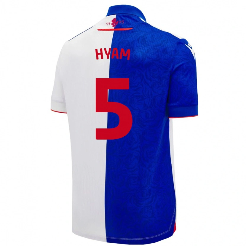 Danxen Kobiety Dominic Hyam #5 Niebieski Biały Domowa Koszulka 2024/25 Koszulki Klubowe