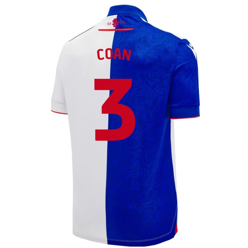 Danxen Kobiety Hannah Coan #3 Niebieski Biały Domowa Koszulka 2024/25 Koszulki Klubowe