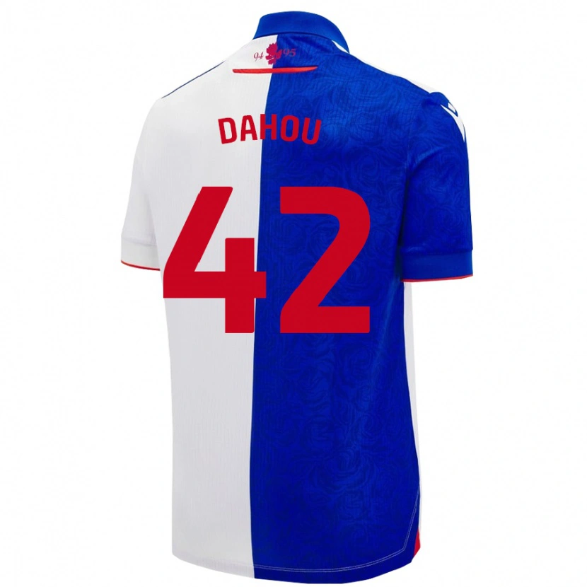 Danxen Kobiety Jemima Dahou #42 Niebieski Biały Domowa Koszulka 2024/25 Koszulki Klubowe