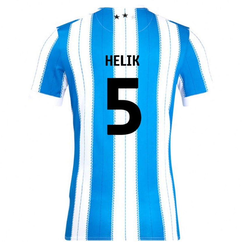 Danxen Kobiety Michal Helik #5 Niebieski Biały Domowa Koszulka 2024/25 Koszulki Klubowe