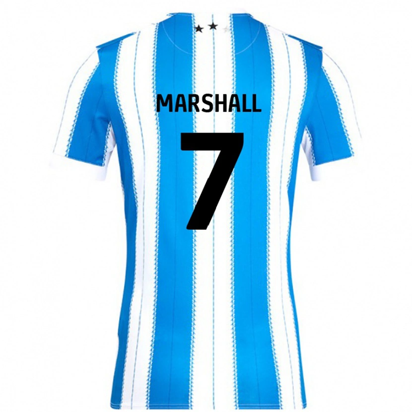 Danxen Kobiety Callum Marshall #7 Niebieski Biały Domowa Koszulka 2024/25 Koszulki Klubowe