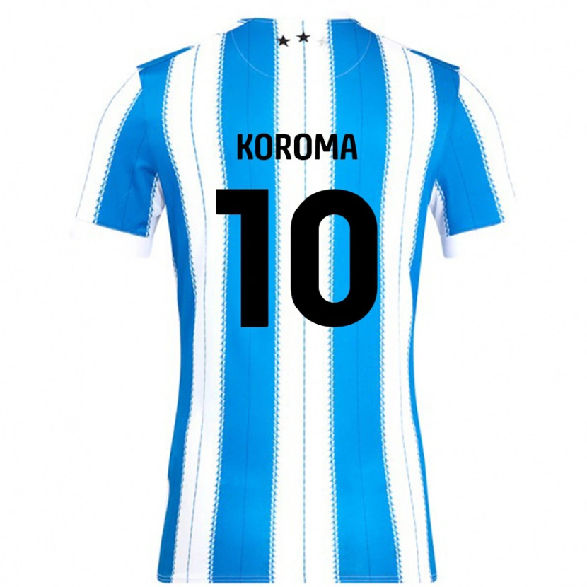Danxen Kobiety Josh Koroma #10 Niebieski Biały Domowa Koszulka 2024/25 Koszulki Klubowe