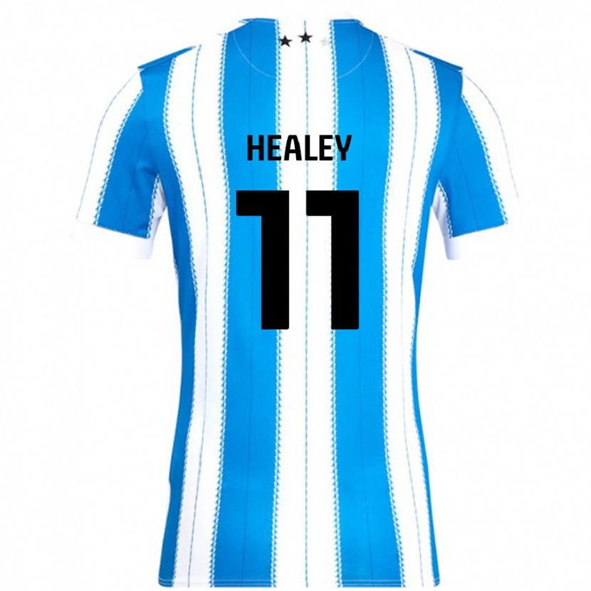 Danxen Kobiety Rhys Healey #11 Niebieski Biały Domowa Koszulka 2024/25 Koszulki Klubowe
