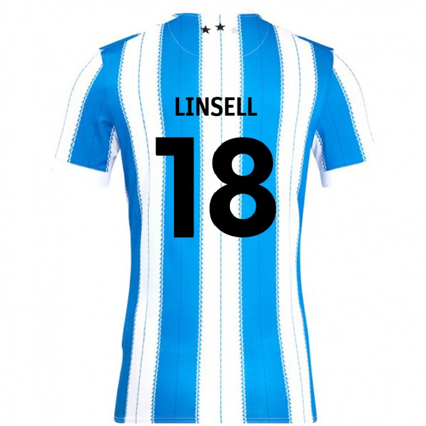 Danxen Kobiety Alice Linsell #18 Niebieski Biały Domowa Koszulka 2024/25 Koszulki Klubowe