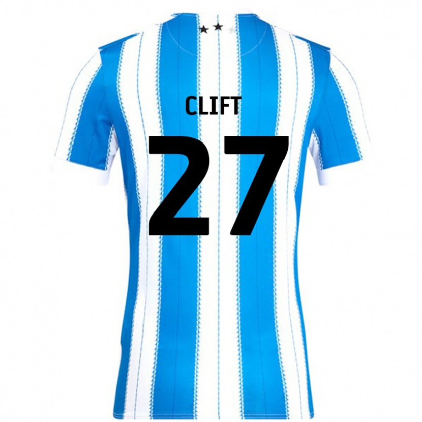 Danxen Kobiety Cassidy Clift #27 Niebieski Biały Domowa Koszulka 2024/25 Koszulki Klubowe