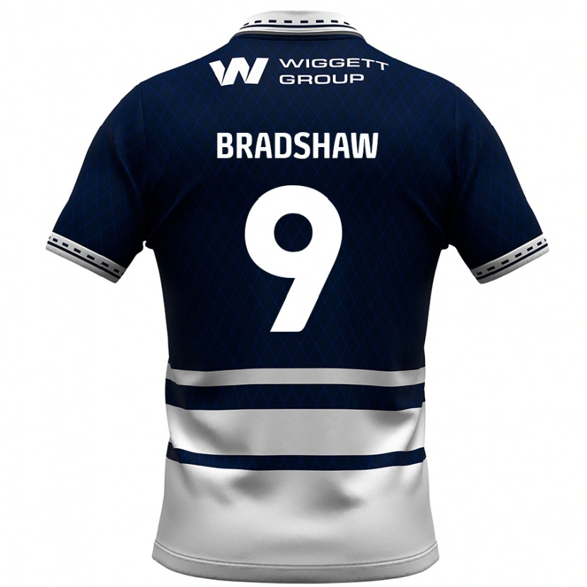 Danxen Kobiety Tom Bradshaw #9 Granatowy Biały Domowa Koszulka 2024/25 Koszulki Klubowe
