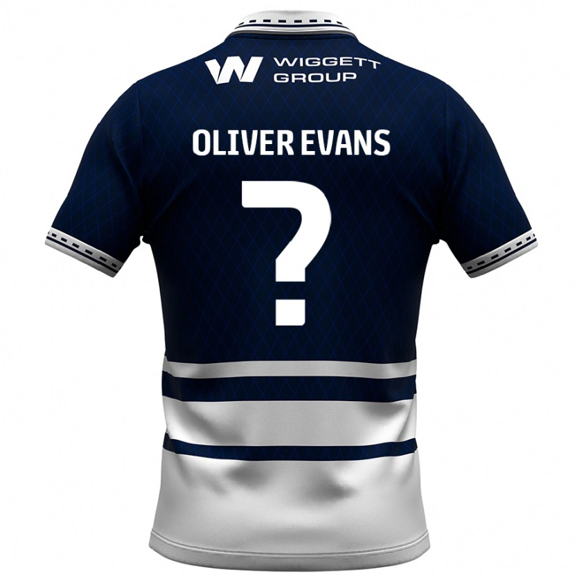 Danxen Kobiety Oliver Evans #0 Granatowy Biały Domowa Koszulka 2024/25 Koszulki Klubowe