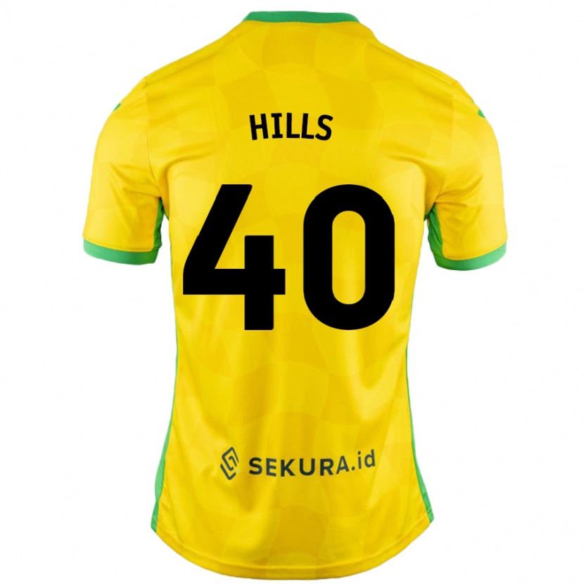 Danxen Kobiety Brad Hills #40 Żółty Zielony Domowa Koszulka 2024/25 Koszulki Klubowe