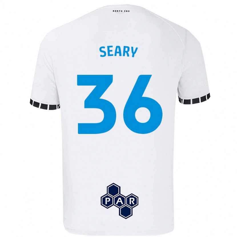 Danxen Kobiety Josh Seary #36 Biały Domowa Koszulka 2024/25 Koszulki Klubowe