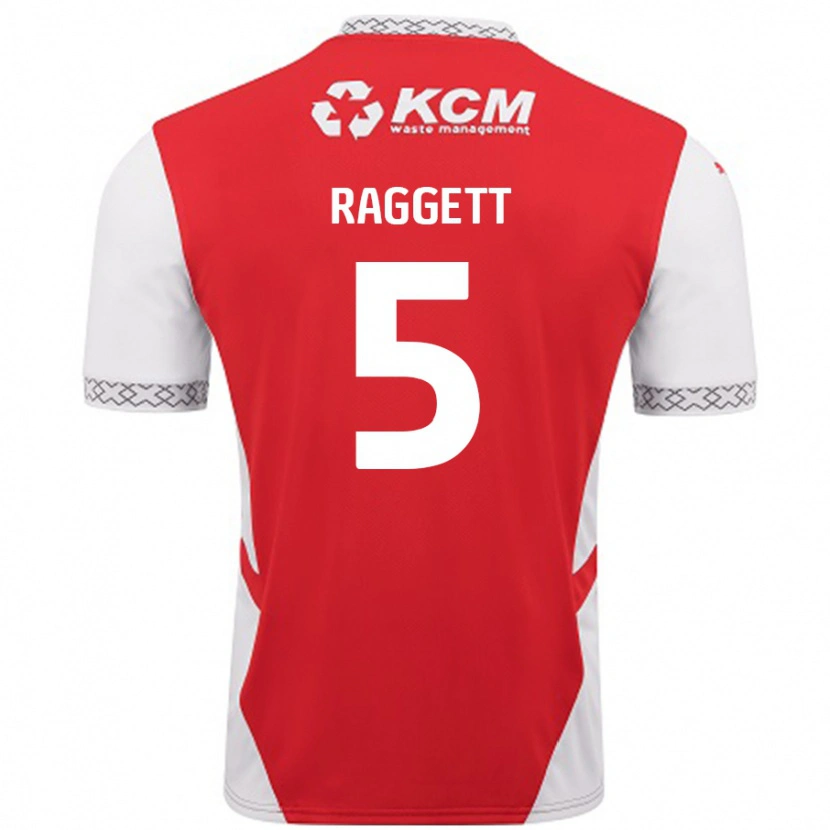 Danxen Kobiety Sean Raggett #5 Czerwony Biały Domowa Koszulka 2024/25 Koszulki Klubowe