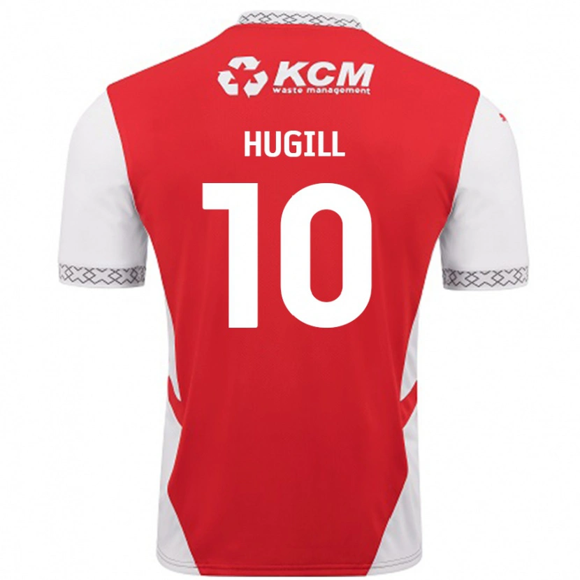 Danxen Kobiety Jordan Hugill #10 Czerwony Biały Domowa Koszulka 2024/25 Koszulki Klubowe