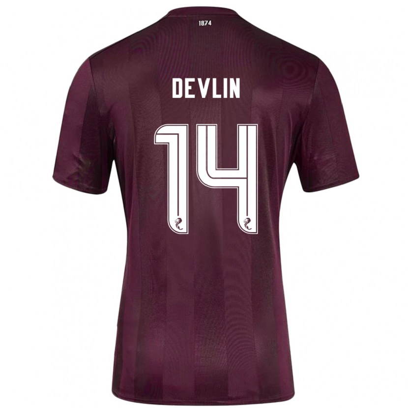 Danxen Kobiety Cammy Devlin #14 Burgundowy Domowa Koszulka 2024/25 Koszulki Klubowe