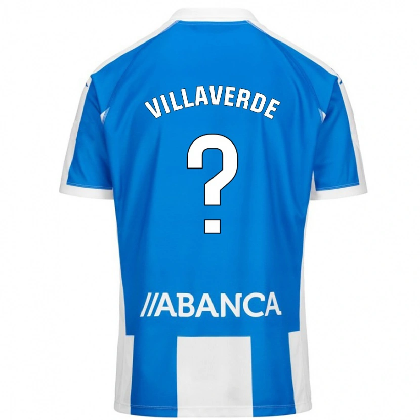 Danxen Kobiety Hugo Villaverde #0 Niebieski Biały Domowa Koszulka 2024/25 Koszulki Klubowe