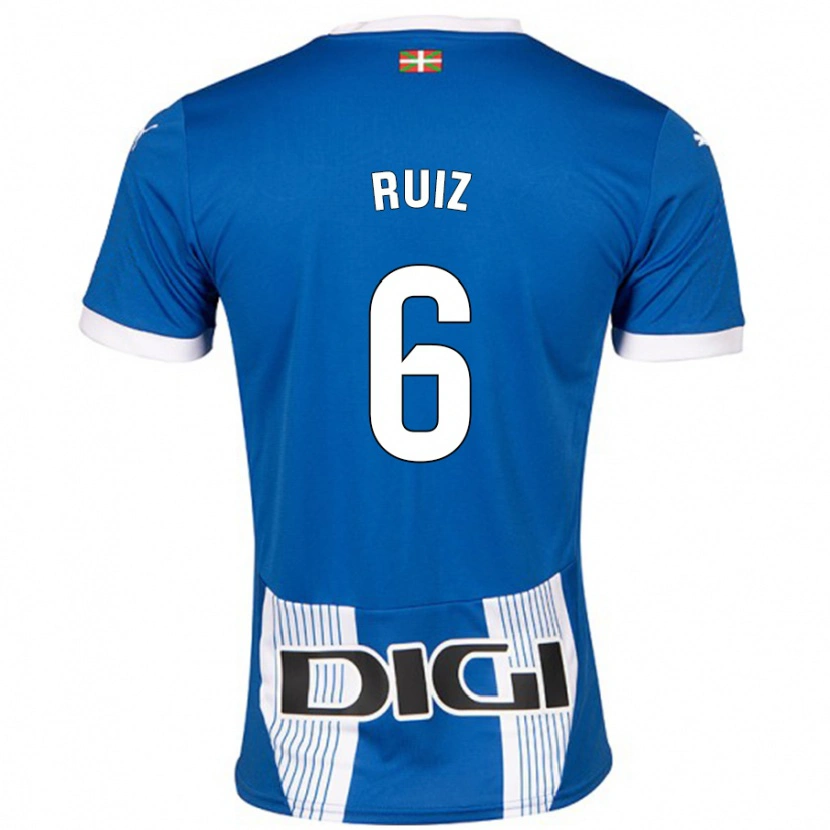 Danxen Kobiety Markel Ruiz #6 Niebieski Domowa Koszulka 2024/25 Koszulki Klubowe