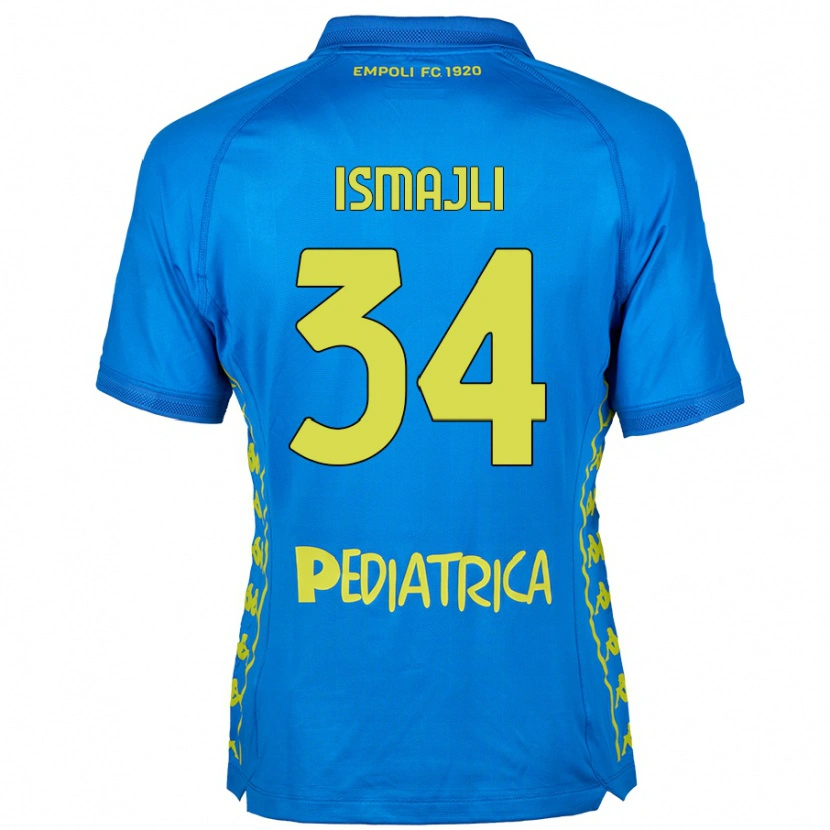 Danxen Kobiety Ardian Ismajli #34 Niebieski Domowa Koszulka 2024/25 Koszulki Klubowe