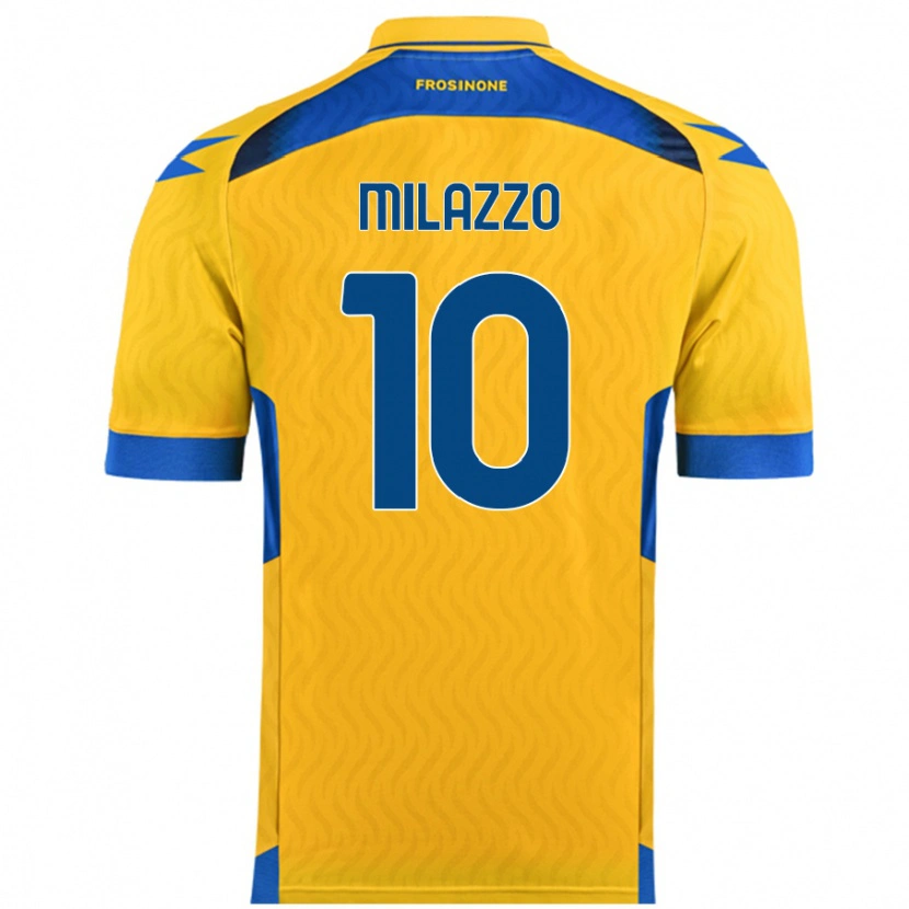 Danxen Kobiety Simone Milazzo #10 Żółty Domowa Koszulka 2024/25 Koszulki Klubowe