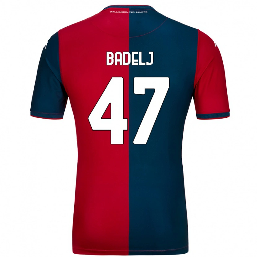 Danxen Kobiety Milan Badelj #47 Czerwony Ciemnoniebieski Domowa Koszulka 2024/25 Koszulki Klubowe