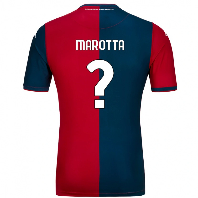 Danxen Kobiety Francesco Marotta #0 Czerwony Ciemnoniebieski Domowa Koszulka 2024/25 Koszulki Klubowe