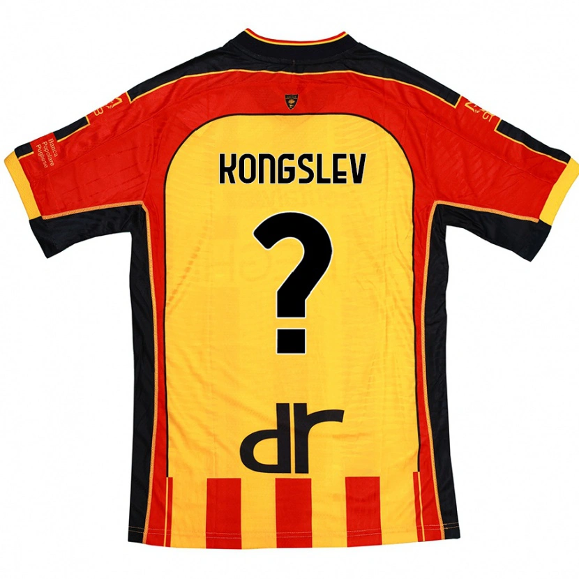 Danxen Kobiety Frederik Kongslev #0 Żółty Czerwony Domowa Koszulka 2024/25 Koszulki Klubowe