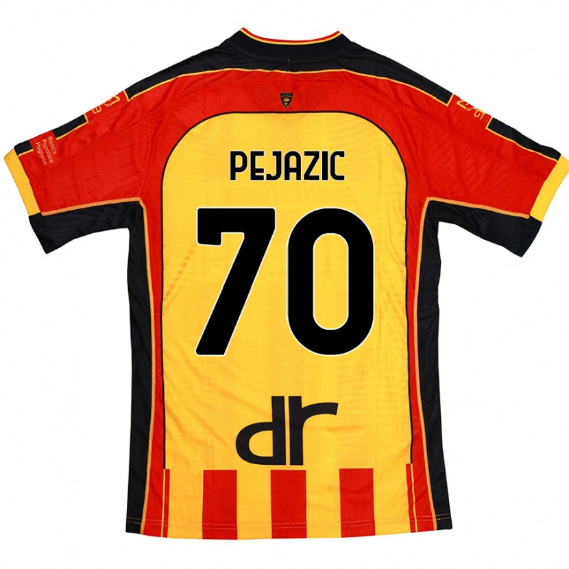 Danxen Kobiety Mario Pejazic #70 Żółty Czerwony Domowa Koszulka 2024/25 Koszulki Klubowe
