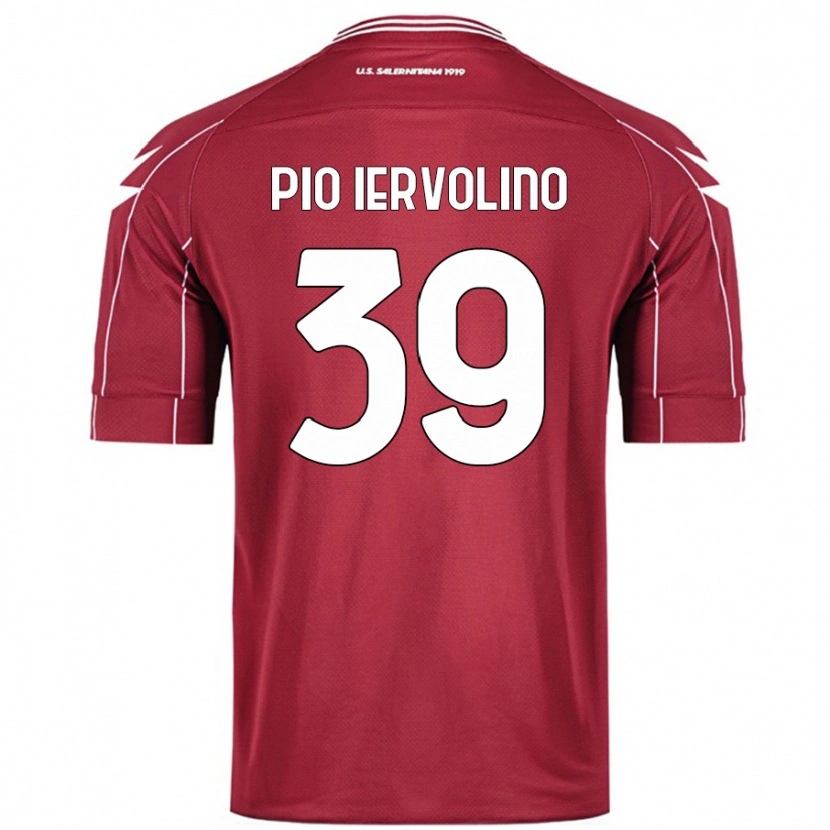 Danxen Kobiety Antonio Pio Iervolino #39 Burgundowy Domowa Koszulka 2024/25 Koszulki Klubowe