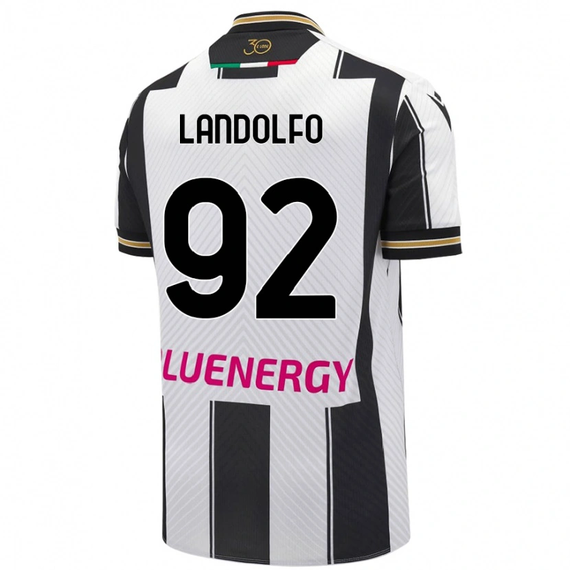Danxen Kobiety Tommaso Landolfo #92 Biały Czarny Domowa Koszulka 2024/25 Koszulki Klubowe