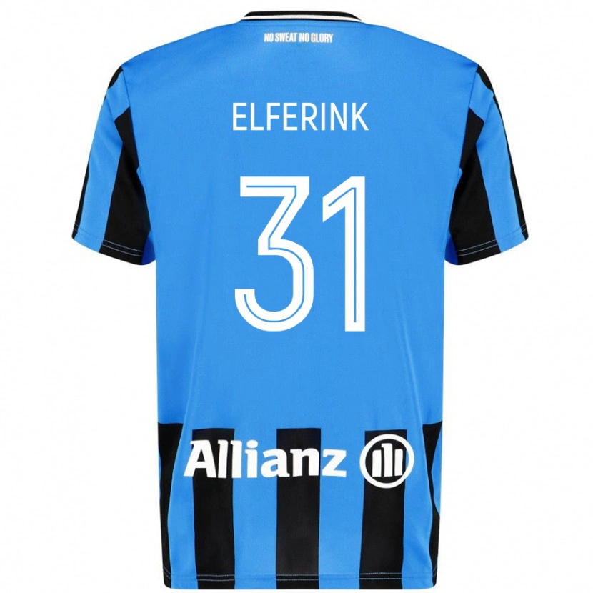 Danxen Kobiety Marie Elferink #31 Niebieski Czarny Domowa Koszulka 2024/25 Koszulki Klubowe